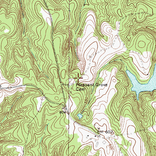 Topographic Map of Pleasant Grove Church (historical), SC