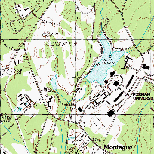 Topographic Map of South Carolina Noname 23017 D-2841 Dam, SC