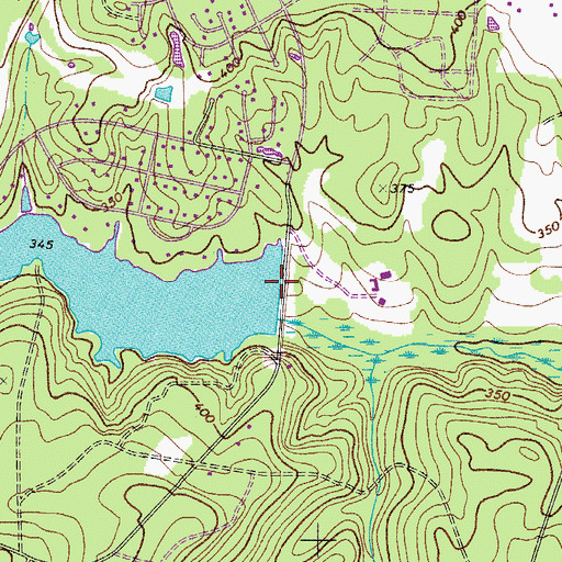 Topographic Map of Lake Columbia D-0549 Dam, SC