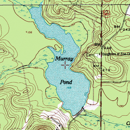 Topographic Map of Murray Pond, SC
