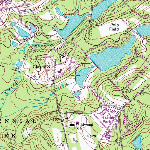 Topographic Map of Wildewood Pond One D-0568 Dam, SC
