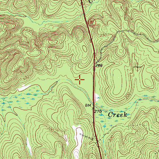 Topographic Map of Cedar Creek Dam, SC