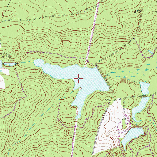 Topographic Map of Lexington Acres Pond, SC