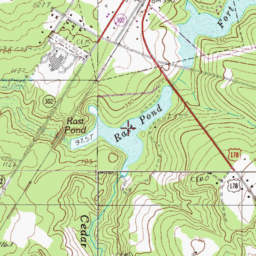 Topographic Map of Rast Pond, SC