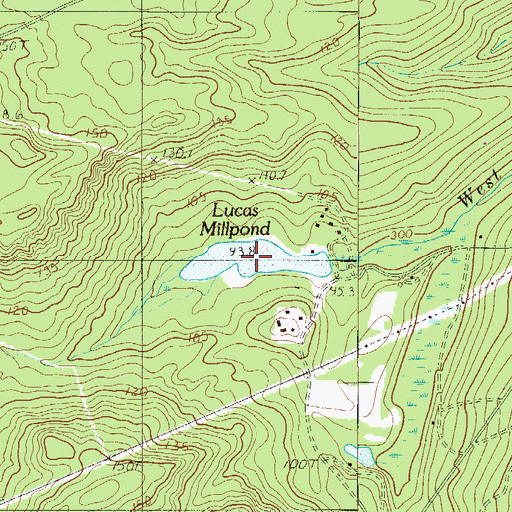 Topographic Map of Lucas Millpond, SC