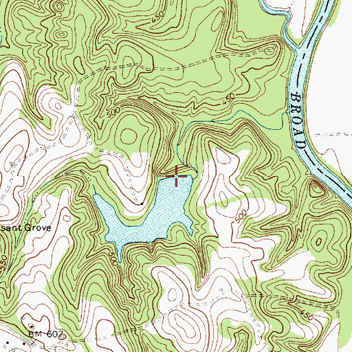 Topographic Map of South Carolina Noname 11010 D-3422 Dam, SC