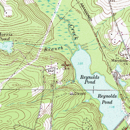 Topographic Map of Reynolds Pond, SC