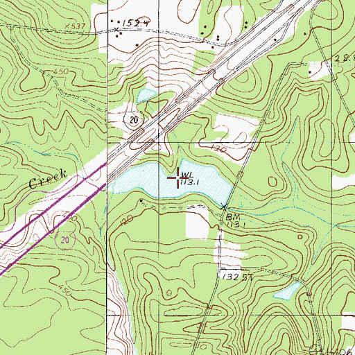 Topographic Map of Collums Pond, SC