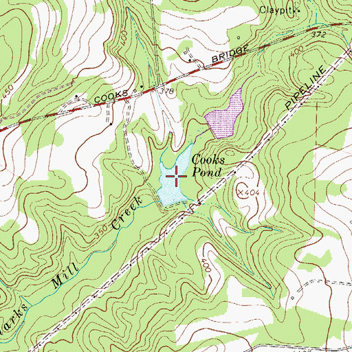 Topographic Map of Cooks Pond, SC