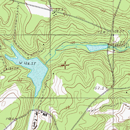 Topographic Map of South Carolina Noname 02142 D-2145 Dam, SC