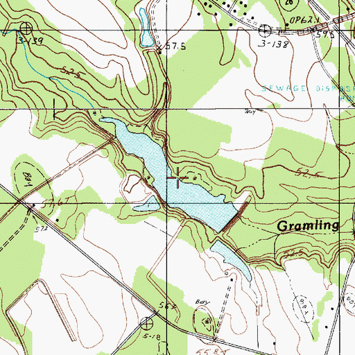 Topographic Map of Gramling Pond, SC