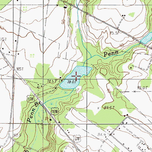 Topographic Map of Fridays Pond, SC
