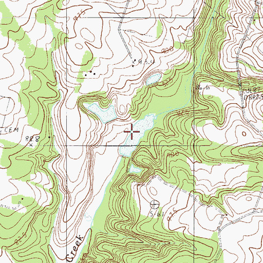 Topographic Map of South Carolina Noname 38072 D-3700 Dam, SC