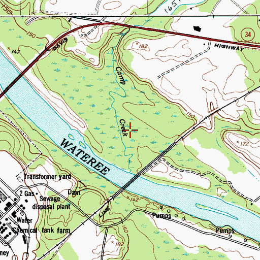 Topographic Map of Duck Pond, SC