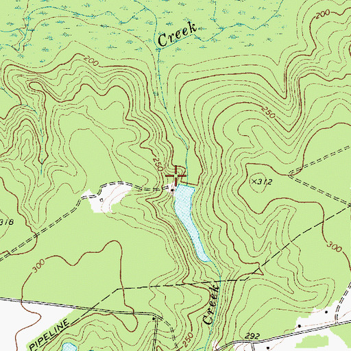 Topographic Map of South Carolina Noname 28044 D-2520 Dam, SC