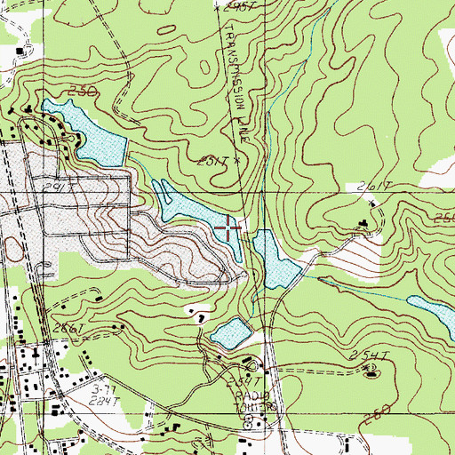 Topographic Map of South Carolina Noname 28047 D-2528 Dam, SC