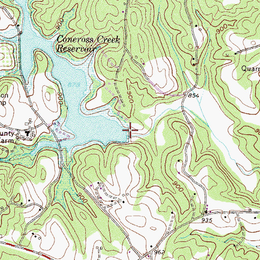 Topographic Map of Coneross Creek D-1654 Dam, SC