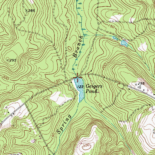 Topographic Map of South Carolina Noname 09009 D-2622 Dam, SC