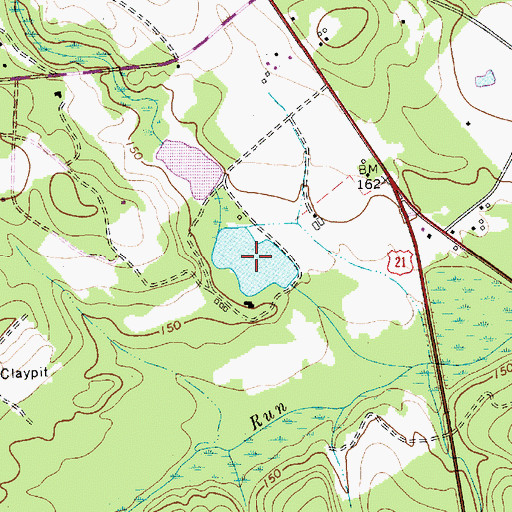Topographic Map of Taylors Upper Pond, SC