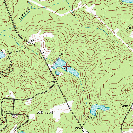 Topographic Map of Girl Scout Pond, SC