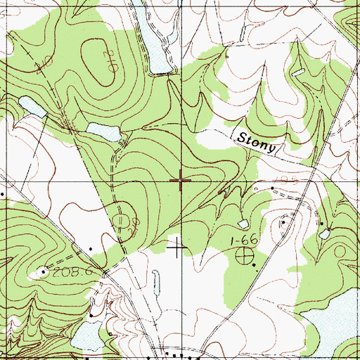 Topographic Map of South Carolina Noname 46021 D-3664 Dam, SC