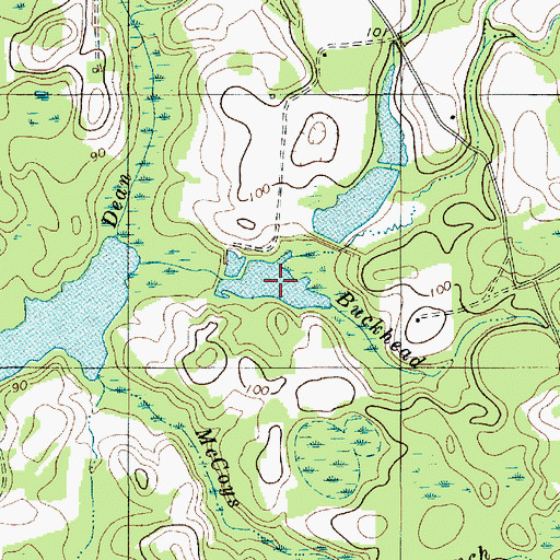 Topographic Map of Lees Number One Pond, SC