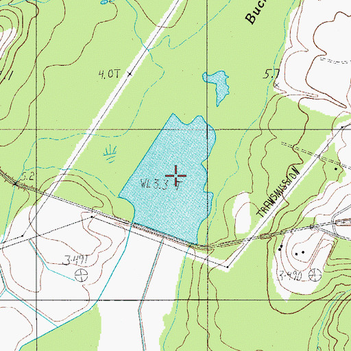 Topographic Map of Buckfield Pond, SC
