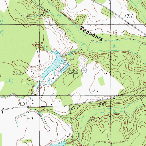 Topographic Map of South Carolina Noname 25012 D-2599 Dam, SC