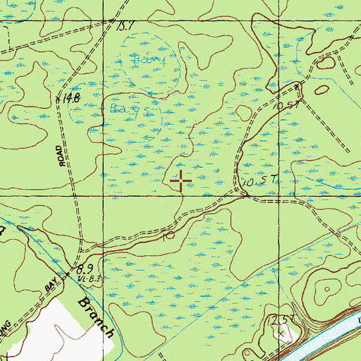 Topographic Map of Upper Chesnut Lake, SC
