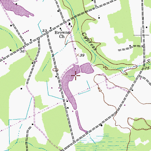Topographic Map of Martins Fishing Pond, SC