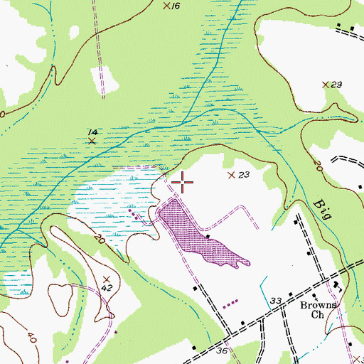 Topographic Map of South Carolina Noname 26041 D-3631 Dam, SC