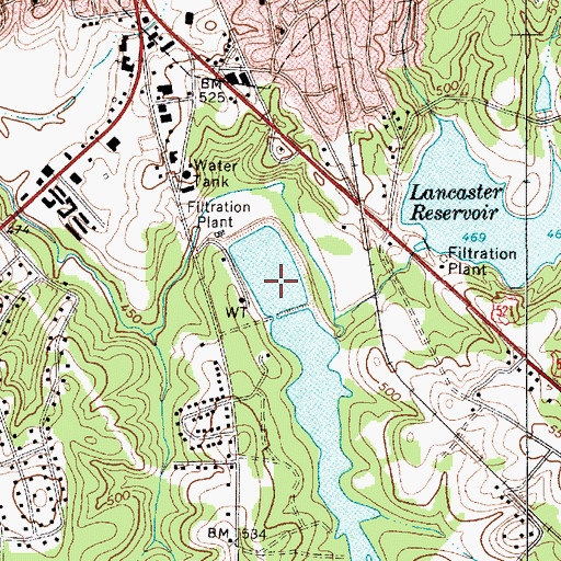 Topographic Map of Old City Reservoir D-1763 Dam, SC