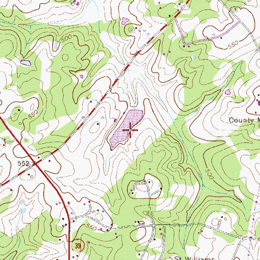 Topographic Map of Berrys Pond Dam D-1598, SC