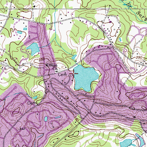 Topographic Map of Pine Springs Pond D-0562 Dam, SC