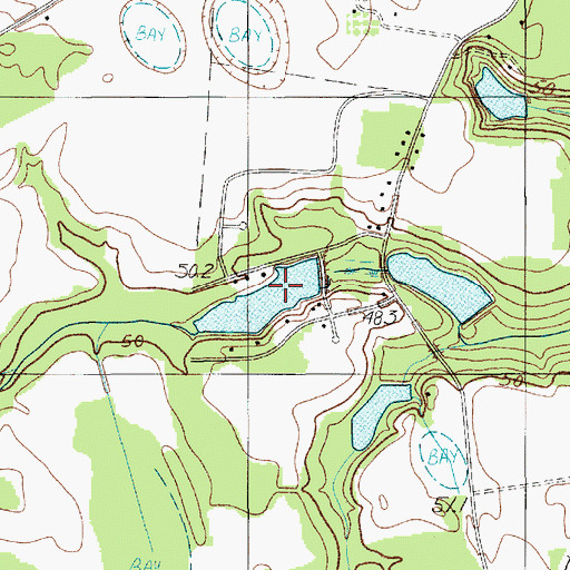 Topographic Map of Shuler Pond Dam D-1577, SC