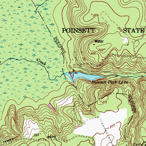 Topographic Map of Poisett State Park Lake Dam D-1589, SC