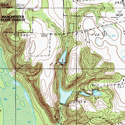 Topographic Map of Culp Pond Dam D-2077, SC