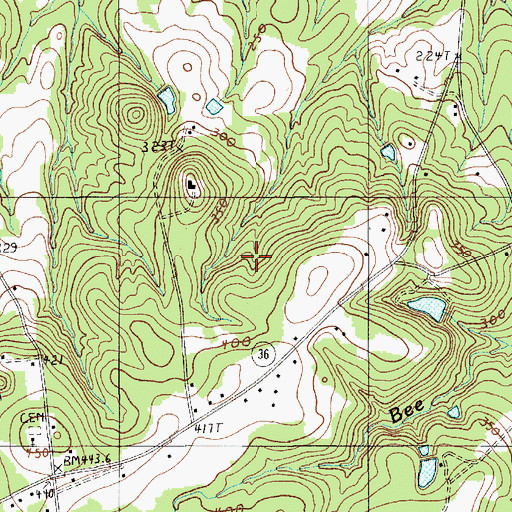 Topographic Map of Oliver Pond Dam D-2529, SC