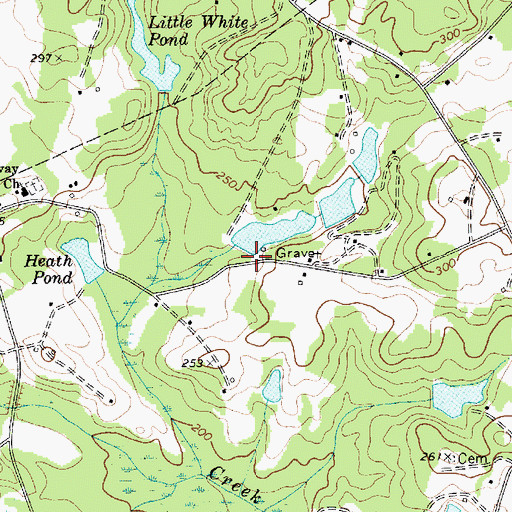 Topographic Map of Cook Pond Dam D-1068, SC