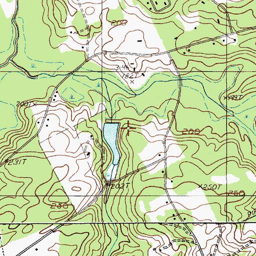 Topographic Map of Tidwells Pond Dam D-2537, SC