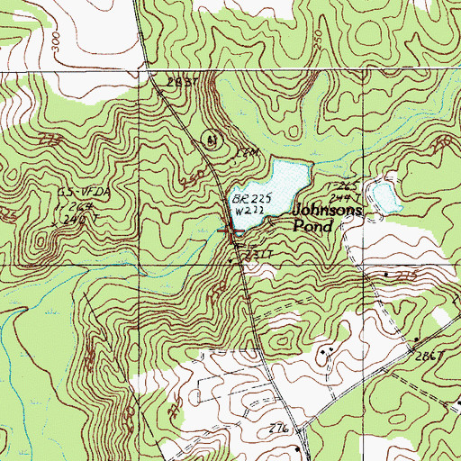 Topographic Map of Singletary Millpond, SC
