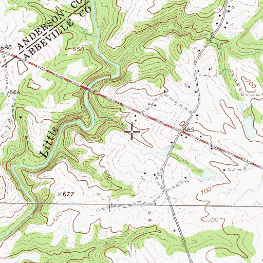 Topographic Map of Ashley Pond Dam D-3036, SC
