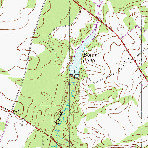 Topographic Map of Bolens Fishing Lake D-3063 Dam, SC