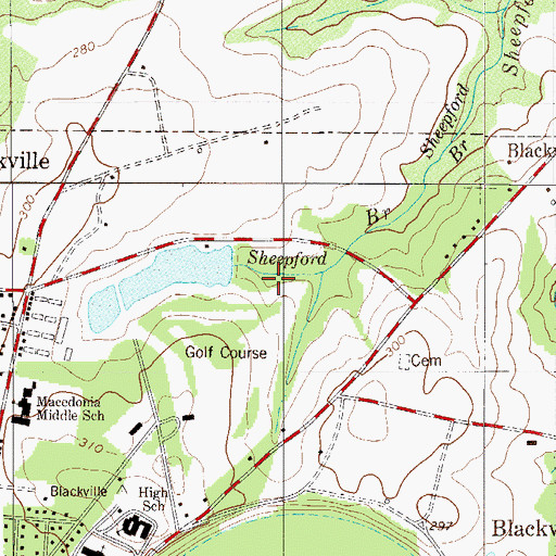 Topographic Map of McLains Pond D-3058 Dam, SC