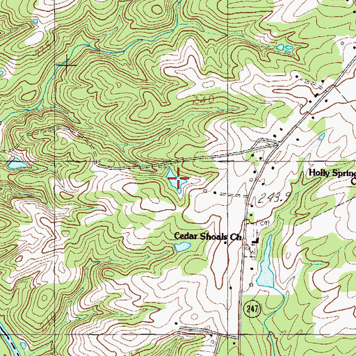 Topographic Map of August Pond, SC