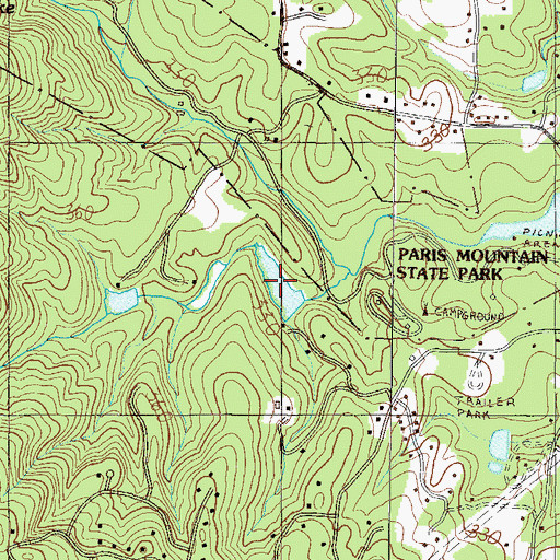 Topographic Map of Buckhorn Lake, SC