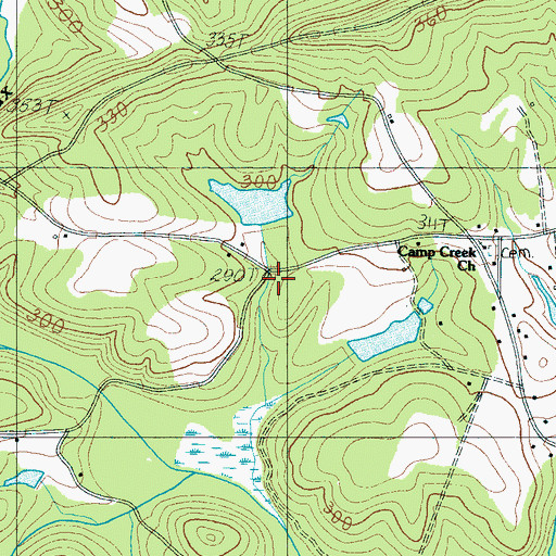 Topographic Map of Anthony Lake Dam Number Two D-2884, SC