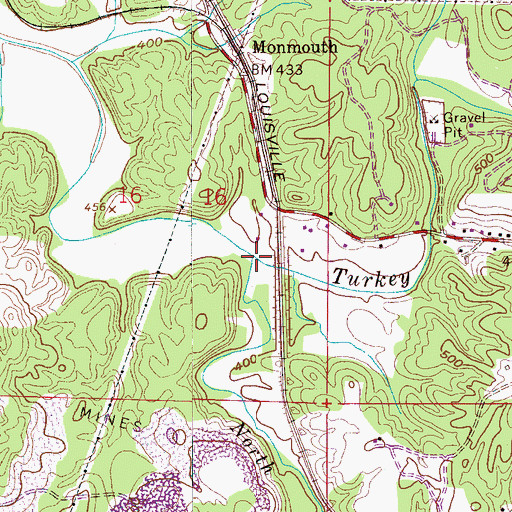 Topographic Map of North Creek, AL