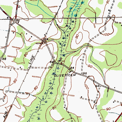 Topographic Map of Baxley Farm Pond Dam D-0509, SC