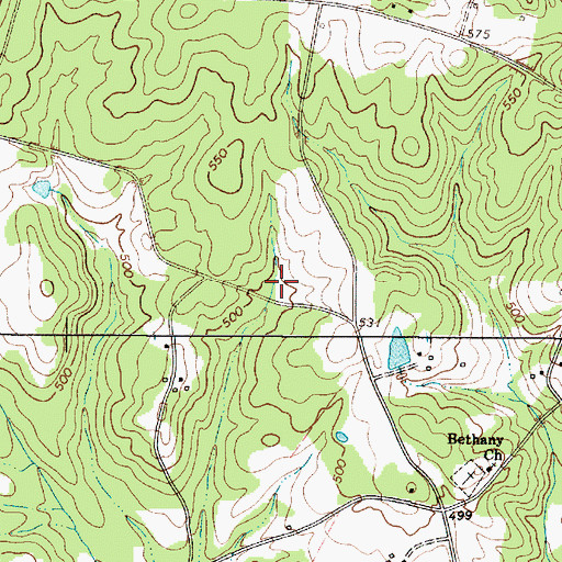 Topographic Map of Cherokee Golf Pond Dam Number One D-3404, SC